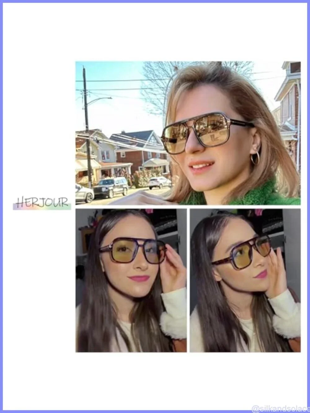 Square Aviator Sunglasses UV Protection Lightweight Full Frame Unisex